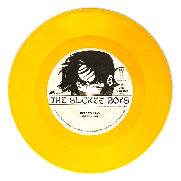 The Slickee Boys : Here To Stay / Porcelain Butter Kitten (7", Single, RE, RM, Yel)