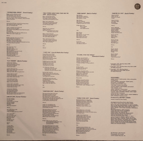 Kim Fowley : International Heroes (LP, Album, LA )