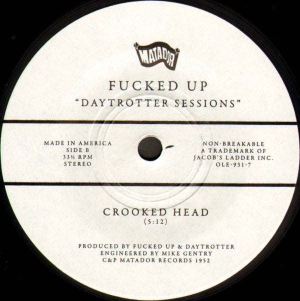 Fucked Up : Daytrotter (7", RSD, Ltd)