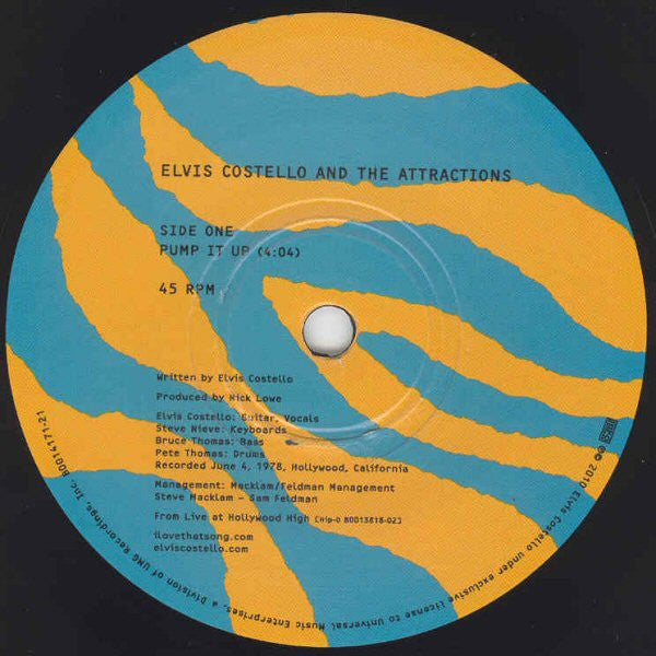 Elvis Costello And The Attractions* : Live At Hollywood High (7", RSD, Ltd, Num)