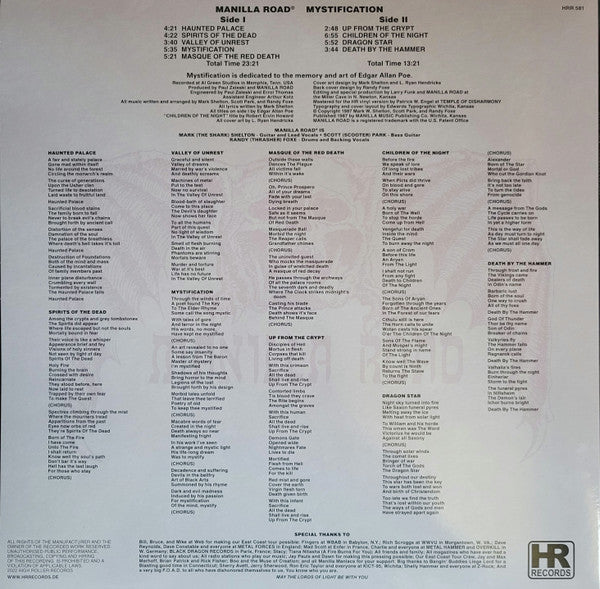 Manilla Road : Mystification (LP,Album,Limited Edition,Reissue,Repress)