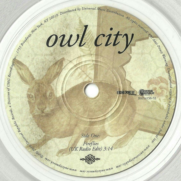 Owl City : Fireflies / Vanilla Twilight (7",45 RPM,Record Store Day,Single)