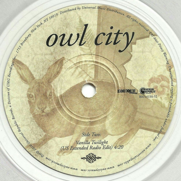Owl City : Fireflies / Vanilla Twilight (7",45 RPM,Record Store Day,Single)