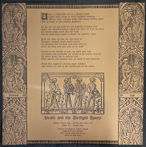 Predatory Light : Death and the Twilight Hours (LP, Album)