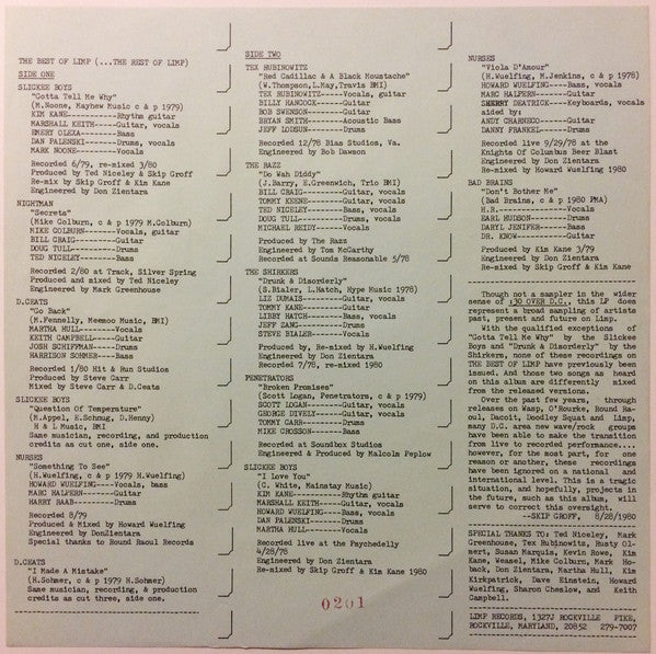 Various : The Best Of Limp (…Rest Of Limp) (LP,Compilation)