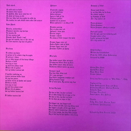 Motorsav : Respiratordrømme (12",45 RPM,Album,Limited Edition)