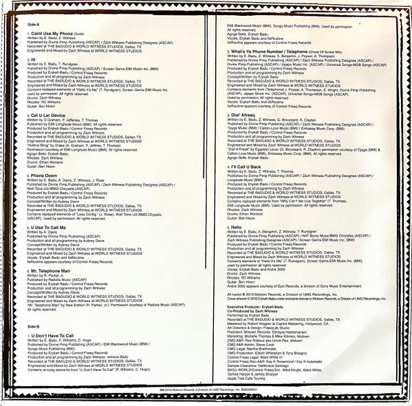 Erykah Badu : But You Caint Use My Phone (LP,Limited Edition,Mixtape,Reissue)
