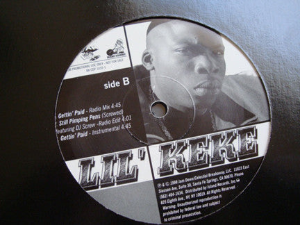 Lil' Keke : Baller In The Mix/Getting Paid/Still Pimping Pens (12",Promo)