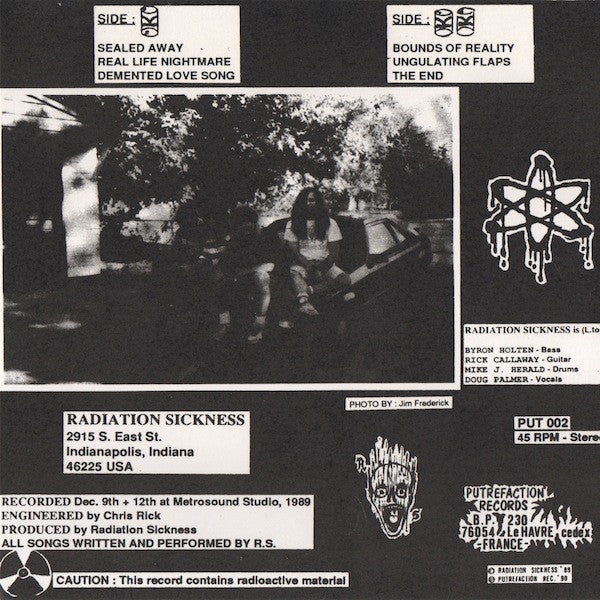 Radiation Sickness : Bounds Of Reality (7", EP, Num)