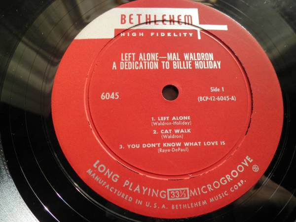 Mal Waldron : Left Alone (LP, Album, Mono, Styrene)