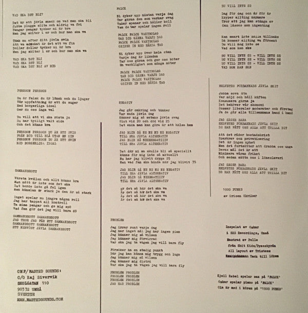 Tristess : Vad Ska Vi Bli ? (12", Album)
