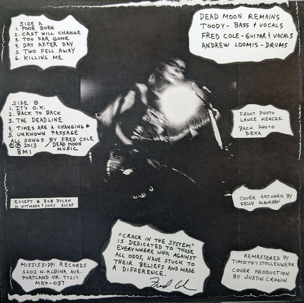 Dead Moon : Crack In The System (LP, Album, Mono, RE, RM, Cas)