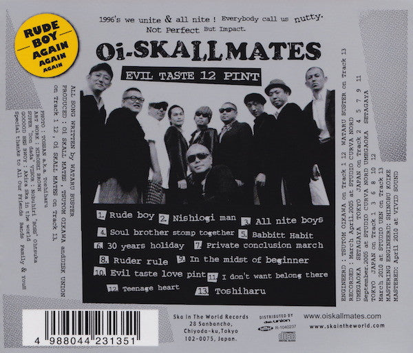 Oi-Skall Mates : Evil Taste 12 Pint (CD, Album, RE, RM)