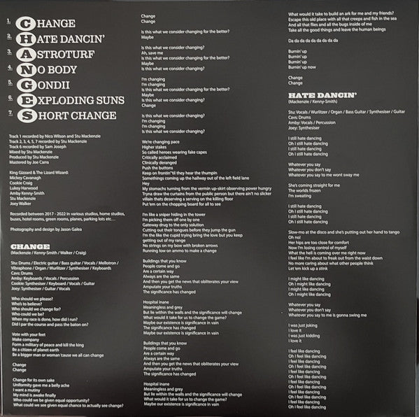 King Gizzard & The Lizard Wizard* : Changes (LP, Album, Ltd, Whi)