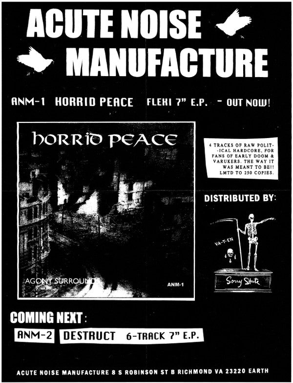 Horrid Peace : Agony Surrounds (Flexi, 7", S/Sided, EP)