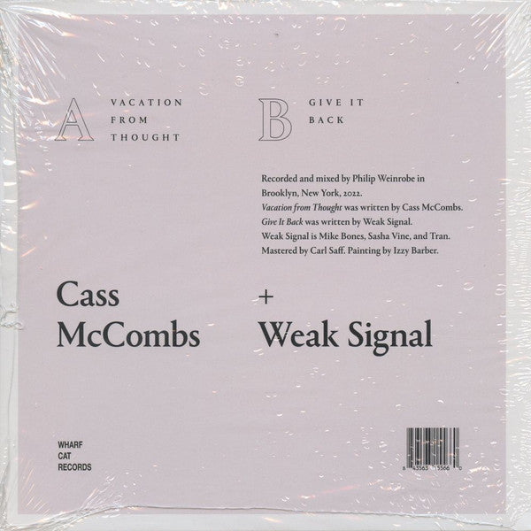 Cass McCombs + Weak Signal :  Vacation From Thought b/w Give It Back (7", S/Edition, Red)