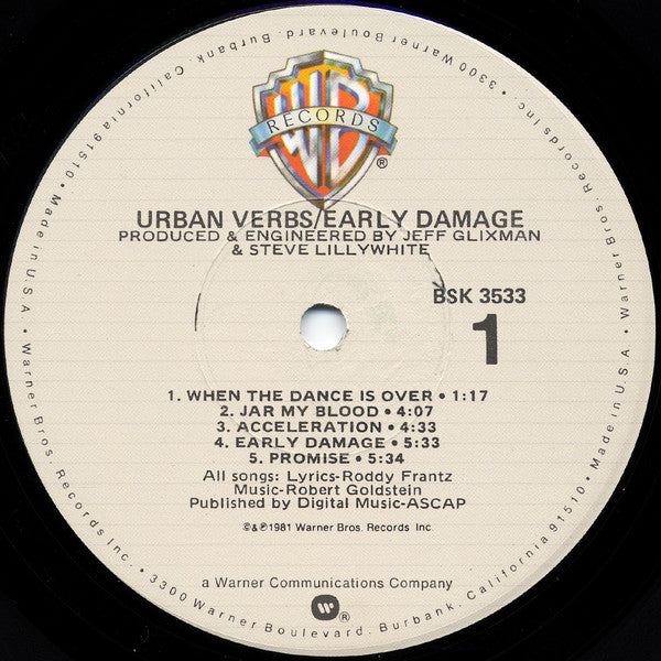 Urban Verbs : Early Damage (LP,Album)