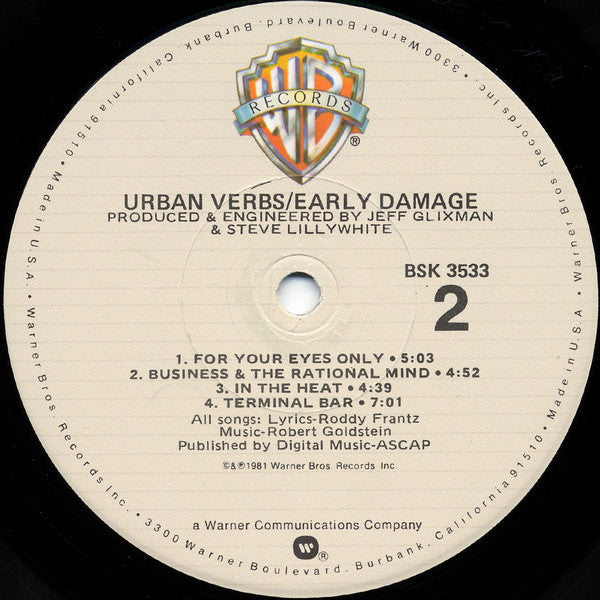 Urban Verbs : Early Damage (LP,Album)