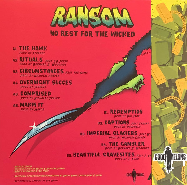 Ransom (5) : No Rest For The Wicked (LP, Album, Ltd, Num, Pic, OBI)