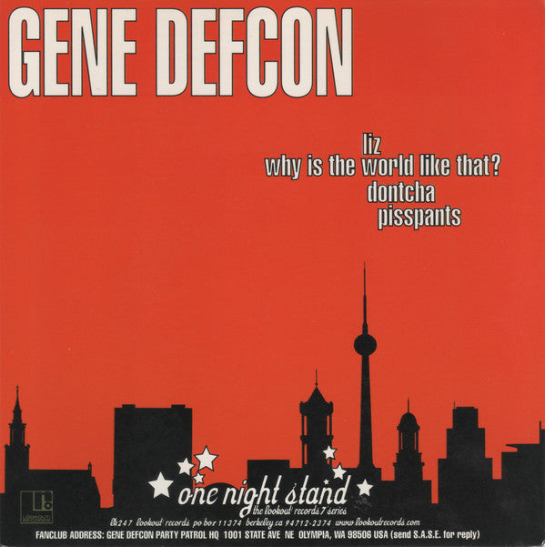 Gene Defcon Featuring The Genettes : "Liz" And Other Songs (7")