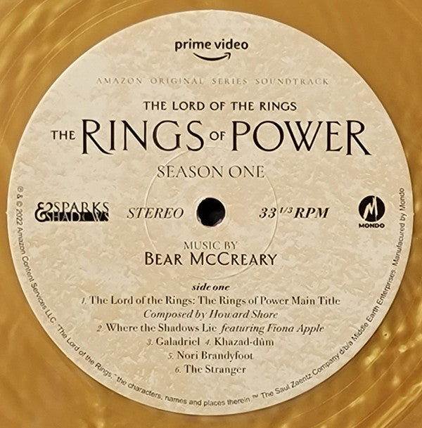 Bear McCreary : The Lord Of The Rings: The Rings Of Power (Season One) (Amazon Original Series Soundtrack) (LP,Album,Stereo)