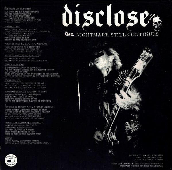 Disclose : Yesterday's Fairytale, Tomorrow's Nightmare (LP,Album,Reissue)