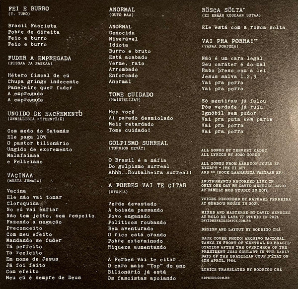 Ratos De Porão : Isentön Päunokü (10",45 RPM,EP)