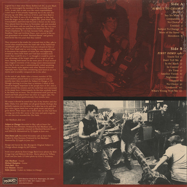 Faith (3) : Subject To Change Plus First Demo (LP, Comp, RM, Cle)