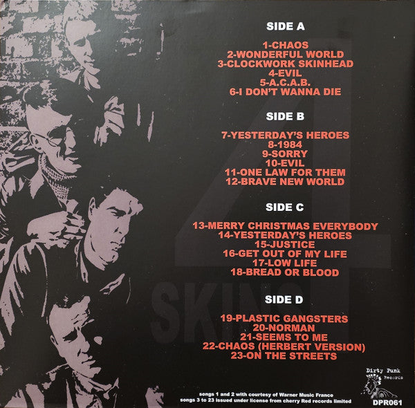 4 Skins : Singles & Rarities (LP,Compilation,Limited Edition,Reissue)