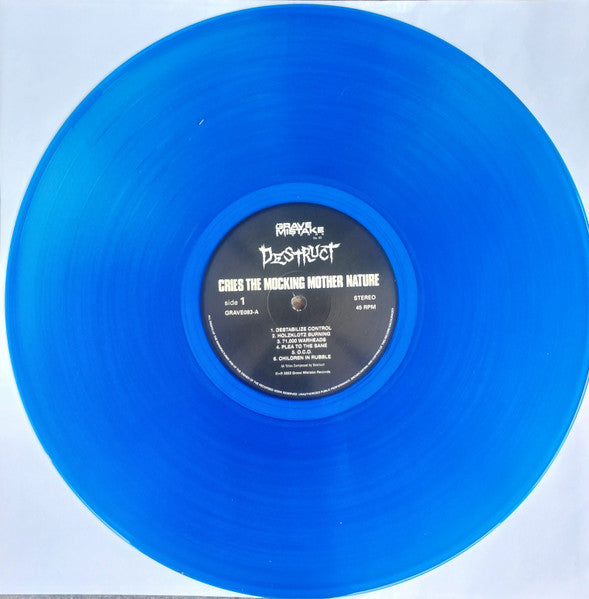 Destruct (6) : Cries the Mocking Mother Nature (LP, Ltd, Blu + Flexi, 7", S/Sided, Red)