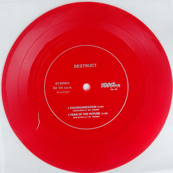 Destruct (6) : Cries the Mocking Mother Nature (LP, Ltd, Blu + Flexi, 7", S/Sided, Red)
