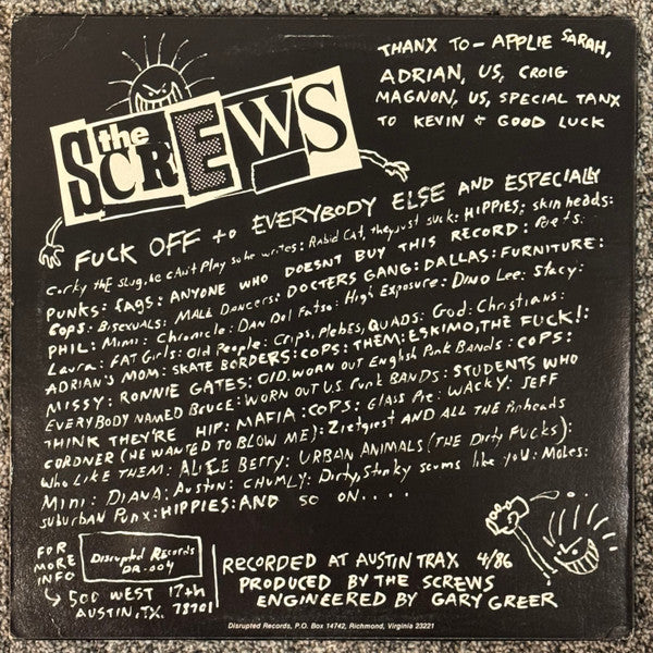 Screws (2), The : Drink 'Till I Drop (12",EP)