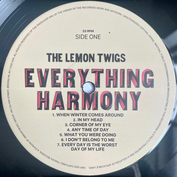 Lemon Twigs, The : Everything Harmony (LP,Album,Stereo)