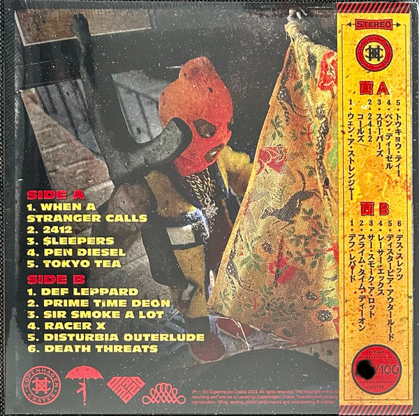 Mickey Diamond x Sadhugold* : Death Threats (LP, Album, Ltd, Num, OBI)