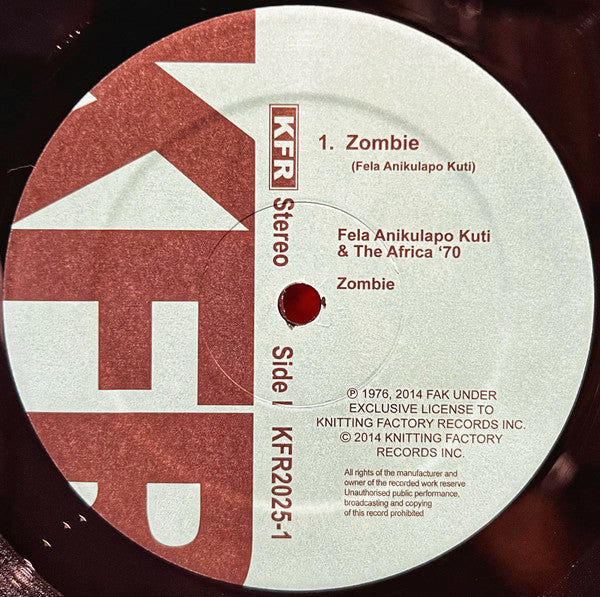 Fela Kuti And Africa 70 : Zombie (LP,Album,Reissue)