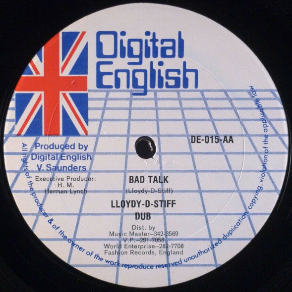 Byron Simms / Lloyd-D-Stiff : Everlasting Arms / Bad Talk (12",45 RPM)