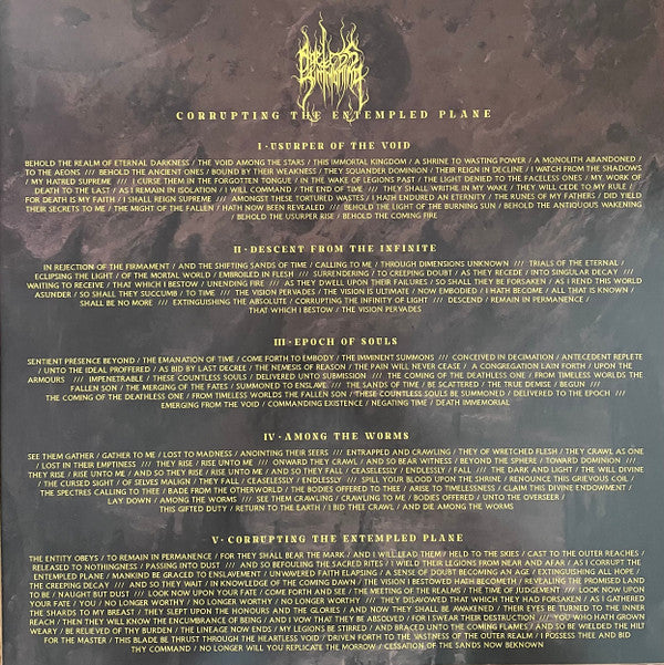 Ageless Summoning : Corrupting The Entempled Plane (LP, Album)
