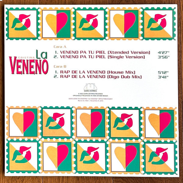 Cristina La Veneno : Veneno Pa Tu Piel / Rap De La Veneno (12",45 RPM,Single)