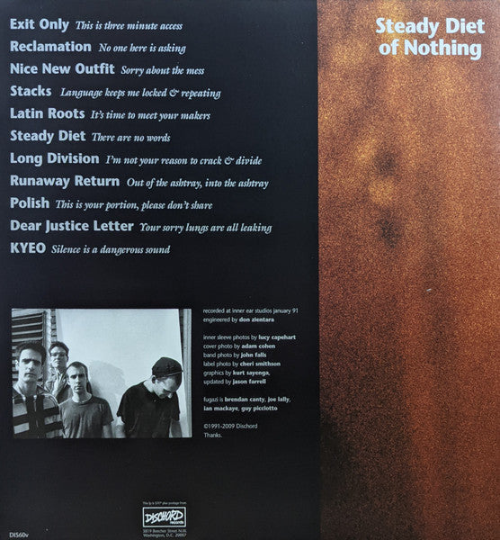 Fugazi : Steady Diet Of Nothing (LP,Album,Limited Edition,Reissue)