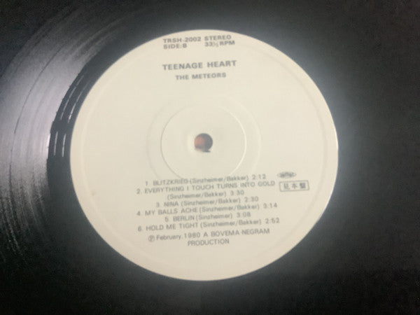 The Meteors : Teenage Heart (LP, Album, Promo)