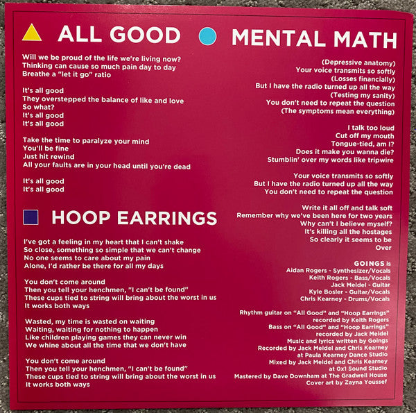 Goings : Red / Colorblind / Blue (12", EP)