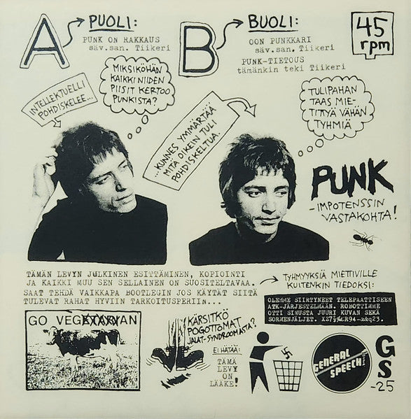 Tiikeri (3) : Punk On Rakkaus -EP (7", Single, RE)