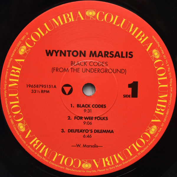 Wynton Marsalis : Black Codes (From The Underground) (LP, Album, Club, RE, 180)