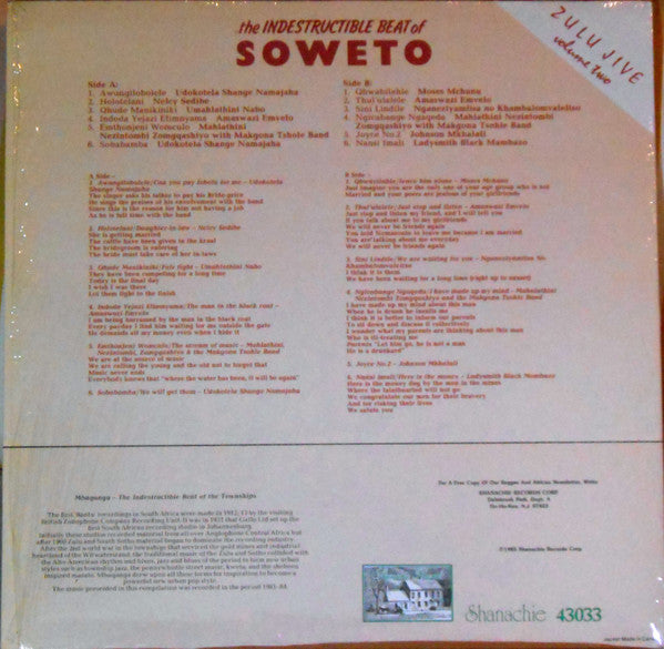 Various : The Indestructible Beat Of Soweto (LP,Compilation,Repress)