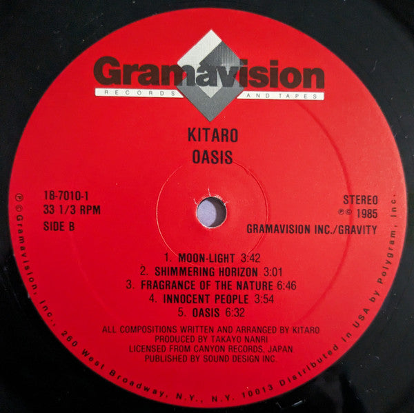 Kitaro : Oasis (LP,Album,Reissue,Stereo)