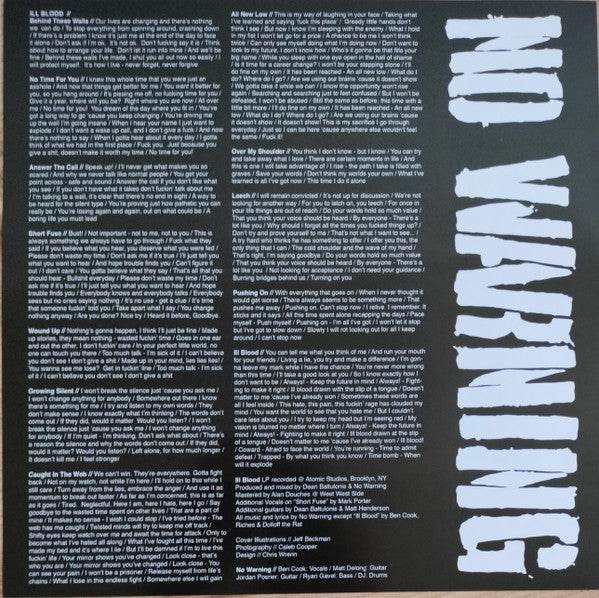 No Warning : Ill Blood (12",Limited Edition)