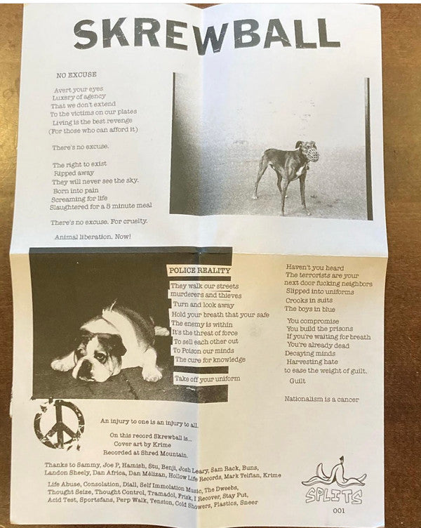 Skrewball, Life Abuse : No Excuse / Divide And Conquer (7", Tox)