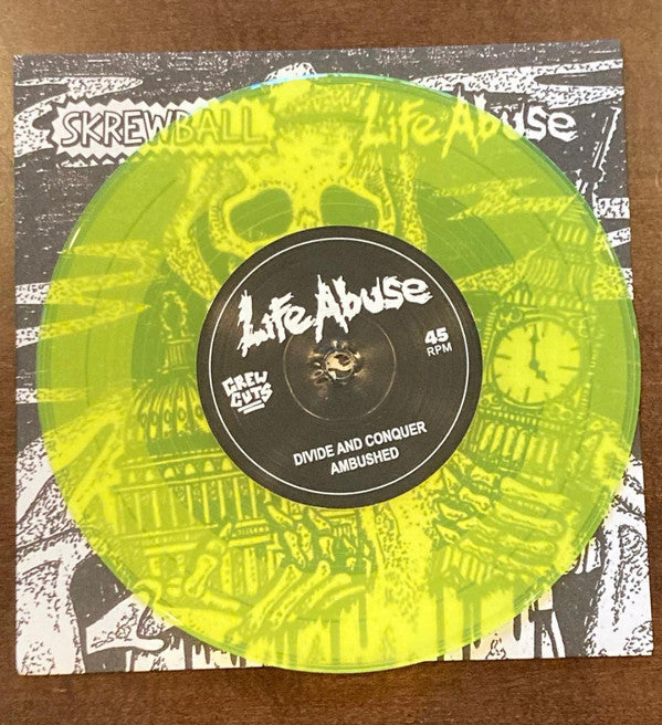 Skrewball, Life Abuse : No Excuse / Divide And Conquer (7", Tox)