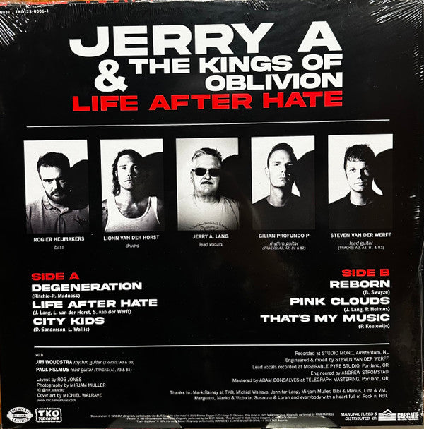 Jerry A & The Kings Of Oblivion : Life After Hate (12", EP)