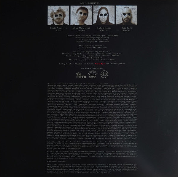 Devourment : Conceived In Sewage (LP,Album,Repress)